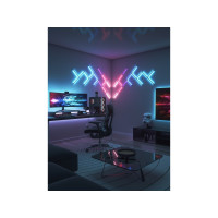 Produktbild för Nanoleaf Lines 60 Degrees Expansion Pack - trådlös belysningsuppsättning - LED x 3 - 2 W - RGBW-lampa - 1200-6500 K - slinga