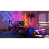 Produktbild för Nanoleaf Lines 60 Degrees Expansion Pack - trådlös belysningsuppsättning - LED x 3 - 2 W - RGBW-lampa - 1200-6500 K - slinga
