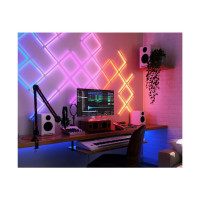 Produktbild för Nanoleaf Lines 60 Degrees Expansion Pack - trådlös belysningsuppsättning - LED x 3 - 2 W - RGBW-lampa - 1200-6500 K - slinga