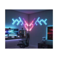 Produktbild för Nanoleaf Lines 60 Degrees Expansion Pack - trådlös belysningsuppsättning - LED x 3 - 2 W - RGBW-lampa - 1200-6500 K - slinga