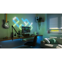Produktbild för Nanoleaf Lines 60 Degrees Expansion Pack - trådlös belysningsuppsättning - LED x 3 - 2 W - RGBW-lampa - 1200-6500 K - slinga