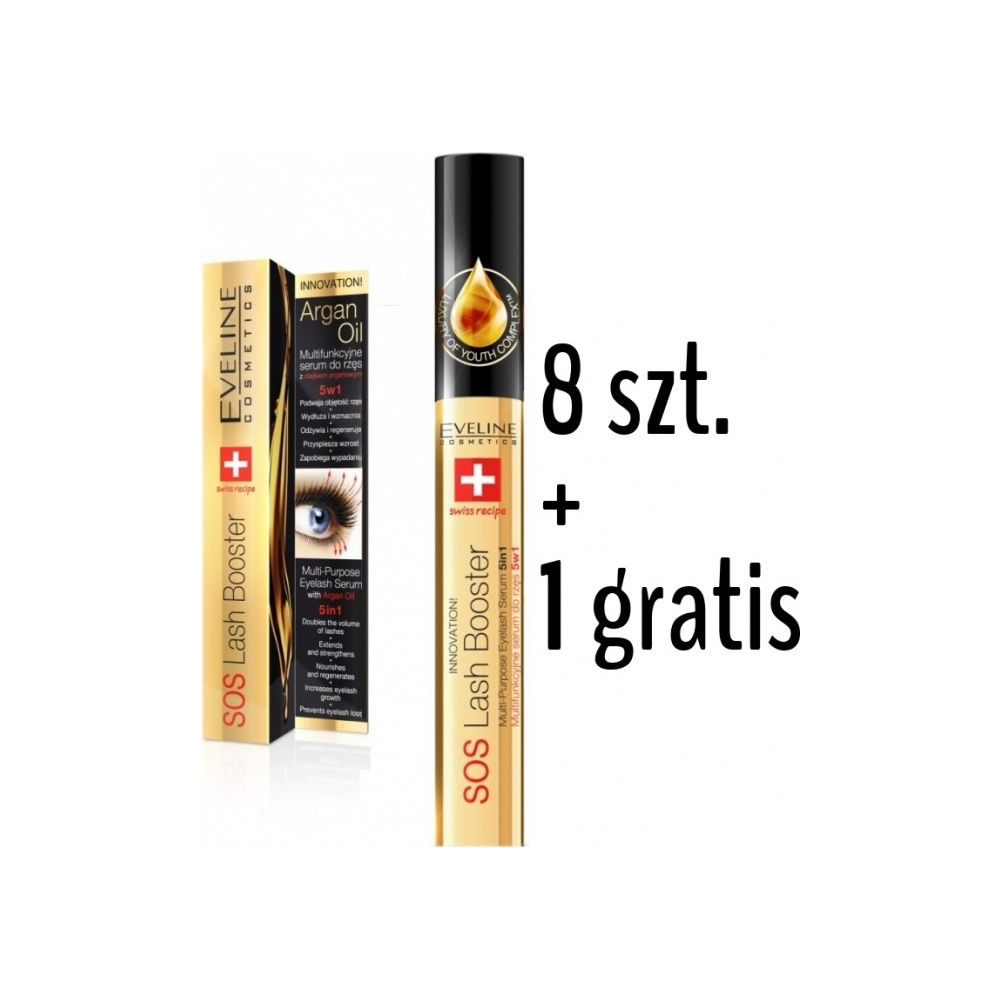 Produktbild för Eveline Set Sos Lash Booster With Argan Oil 5 In 1 Serum For...