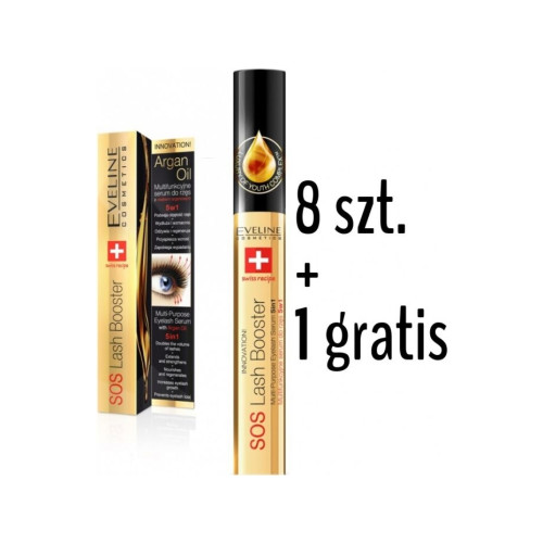 EVELINE COSMETICS Eveline Set Sos Lash Booster With Argan Oil 5 In 1 Serum For...