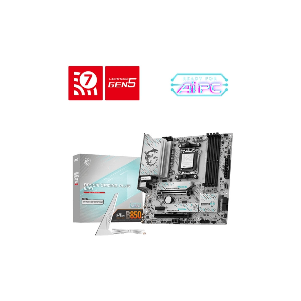 Produktbild för MSI B850M GAMING PLUS WIFI - moderkort - micro ATX - Socket AM5 - AMD B850