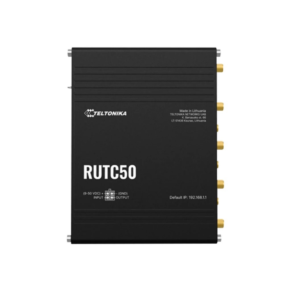 Produktbild för Teltonika RUTC50 - trådlös router - WWAN - Wi-Fi 6 - 3G, 4G, 5G - DIN-skenmonterbar, väggmonterbar, bordsmonterbar