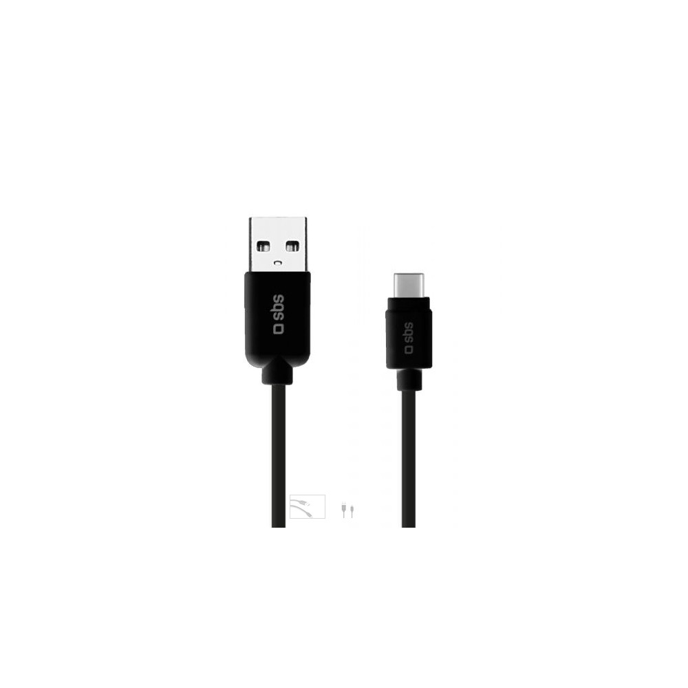 Produktbild för SBS TECABLEMICROC30K - USB typ C-kabel - USB-C till USB typ A - 1.5 m