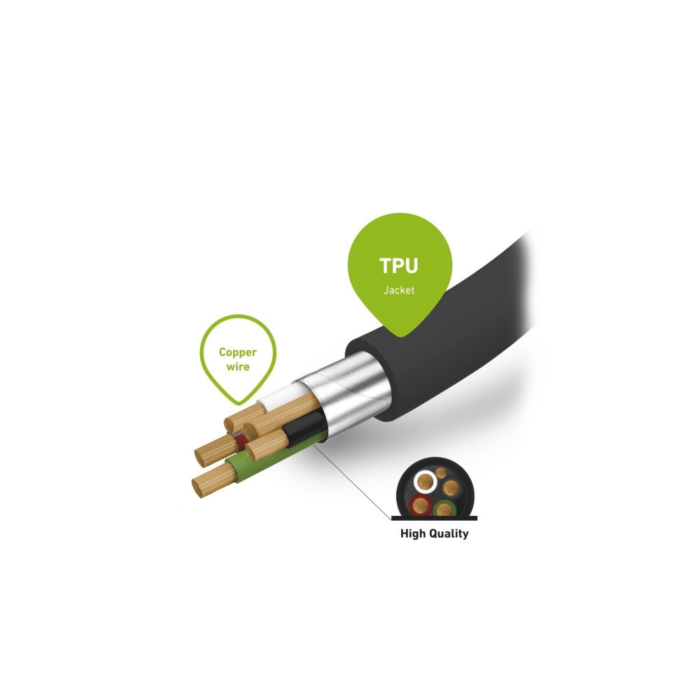 Produktbild för SBS TECABLEMICROC30K - USB typ C-kabel - USB-C till USB typ A - 1.5 m