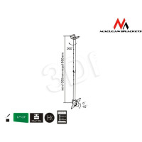 Produktbild för Maclean MC-580 konsol - för platt panel - svart