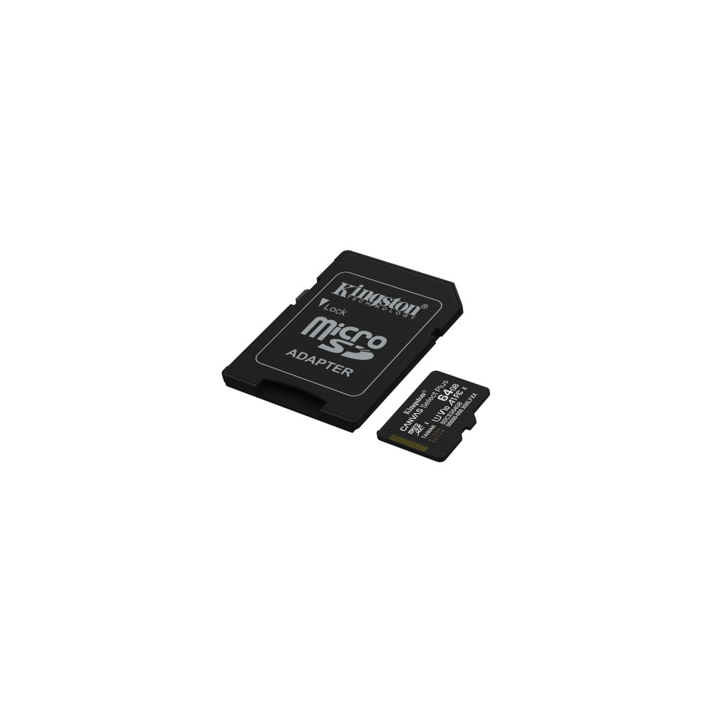 Produktbild för Kingston Canvas Select Plus - flash-minneskort - 64 GB - mikroSDXC UHS-I