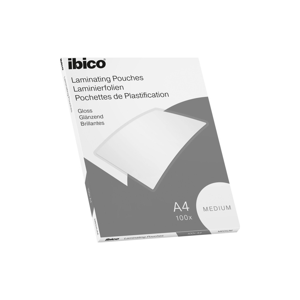 Produktbild för Ibico Basics Medium A4 lamineringsskivor, kristallklara
