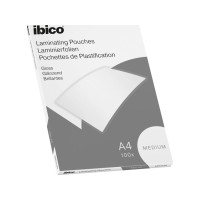 Produktbild för Ibico Basics Medium A4 lamineringsskivor, kristallklara
