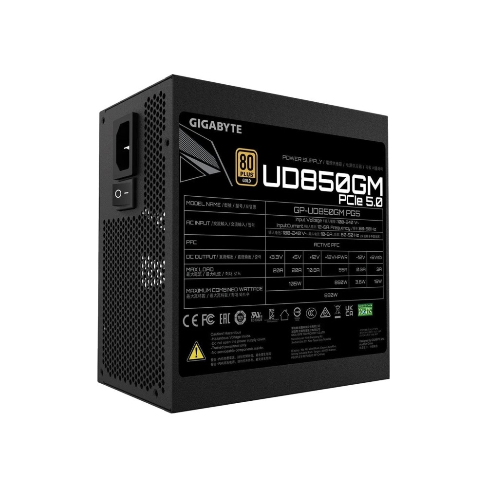 Produktbild för Gigabyte UD850GM PG5 - nätaggregat - 850 watt