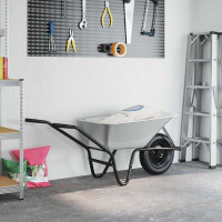 Produktbild för Vagn Silver och svart 141 x 60 x 57 cm Stål