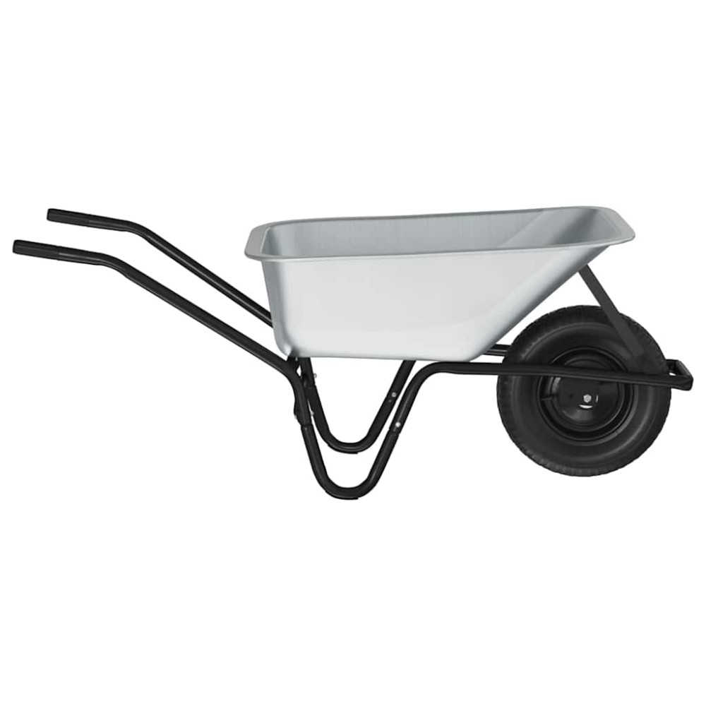 Produktbild för Vagn Silver och svart 141 x 60 x 57 cm Stål