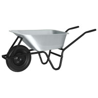 Produktbild för Vagn Silver och svart 141 x 60 x 57 cm Stål