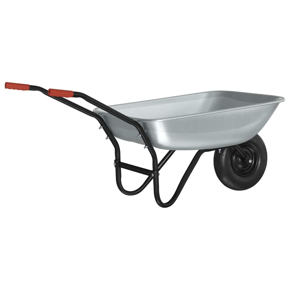 Produktbild för Vagn Silver och svart 133 x 62,5 x 58 cm Stål