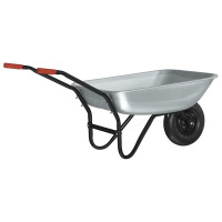 Produktbild för Vagn Silver och svart 133 x 62,5 x 58 cm Stål