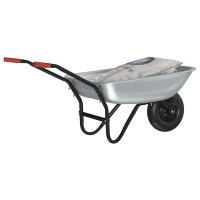 Produktbild för Vagn Silver och svart 133 x 62,5 x 58 cm Stål