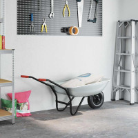 Produktbild för Vagn Silver och svart 133 x 62,5 x 58 cm Stål