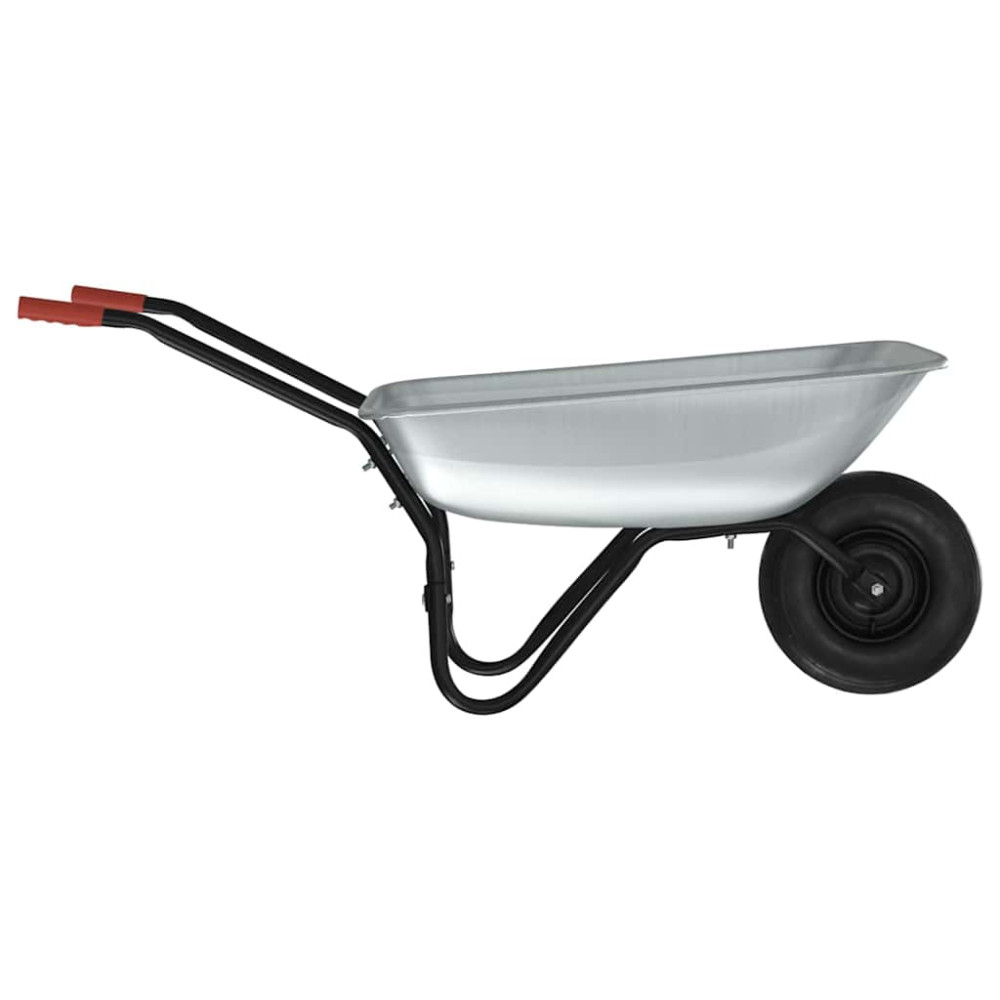 Produktbild för Vagn Silver och svart 133 x 62,5 x 58 cm Stål