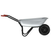 Produktbild för Vagn Silver och svart 133 x 62,5 x 58 cm Stål