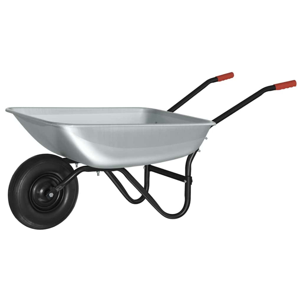 Produktbild för Vagn Silver och svart 133 x 62,5 x 58 cm Stål