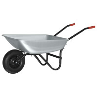 Produktbild för Vagn Silver och svart 133 x 62,5 x 58 cm Stål
