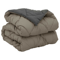Produktbild för Full Års-Duvet Ljusgrå och antracit 155 x 220 cm Mikrofiber