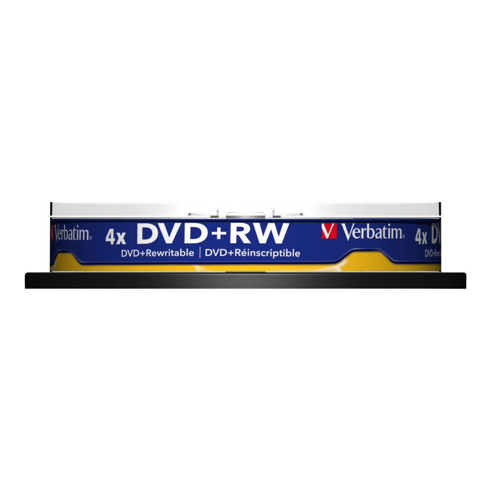Produktbild för Verbatim - DVD+RW x 10 - 4.7 GB - lagringsmedier
