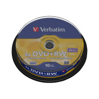 Produktbild för Verbatim - DVD+RW x 10 - 4.7 GB - lagringsmedier