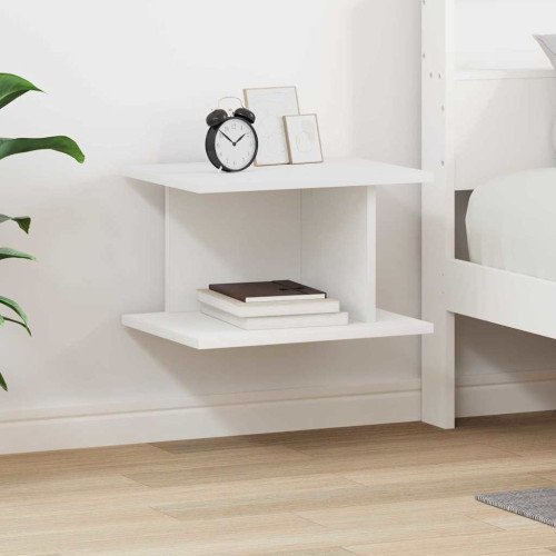 vidaXL Sängbord Vit 40 x 30 x 25 cm Konstruerat trä