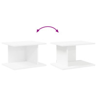Produktbild för Sängbord 2 pcs Vit 40 x 30 x 25 cm Konstruerat trä