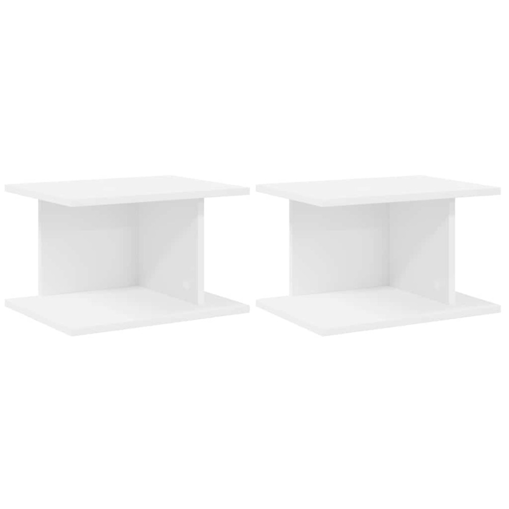 Produktbild för Sängbord 2 pcs Vit 40 x 30 x 25 cm Konstruerat trä