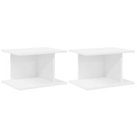 Produktbild för Sängbord 2 pcs Vit 40 x 30 x 25 cm Konstruerat trä