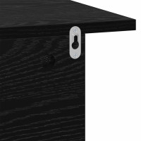 Produktbild för Sängbord Svart Ek 40 x 30 x 25 cm Konstruerat trä