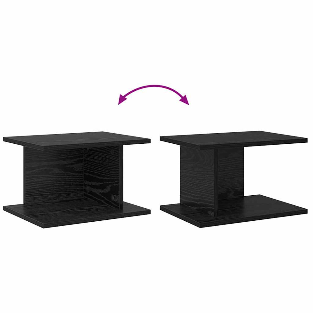 Produktbild för Sängbord 2 pcs Svart Ek 40 x 30 x 25 cm Konstruerat trä