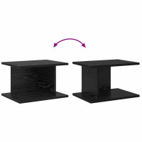 Produktbild för Sängbord 2 pcs Svart Ek 40 x 30 x 25 cm Konstruerat trä