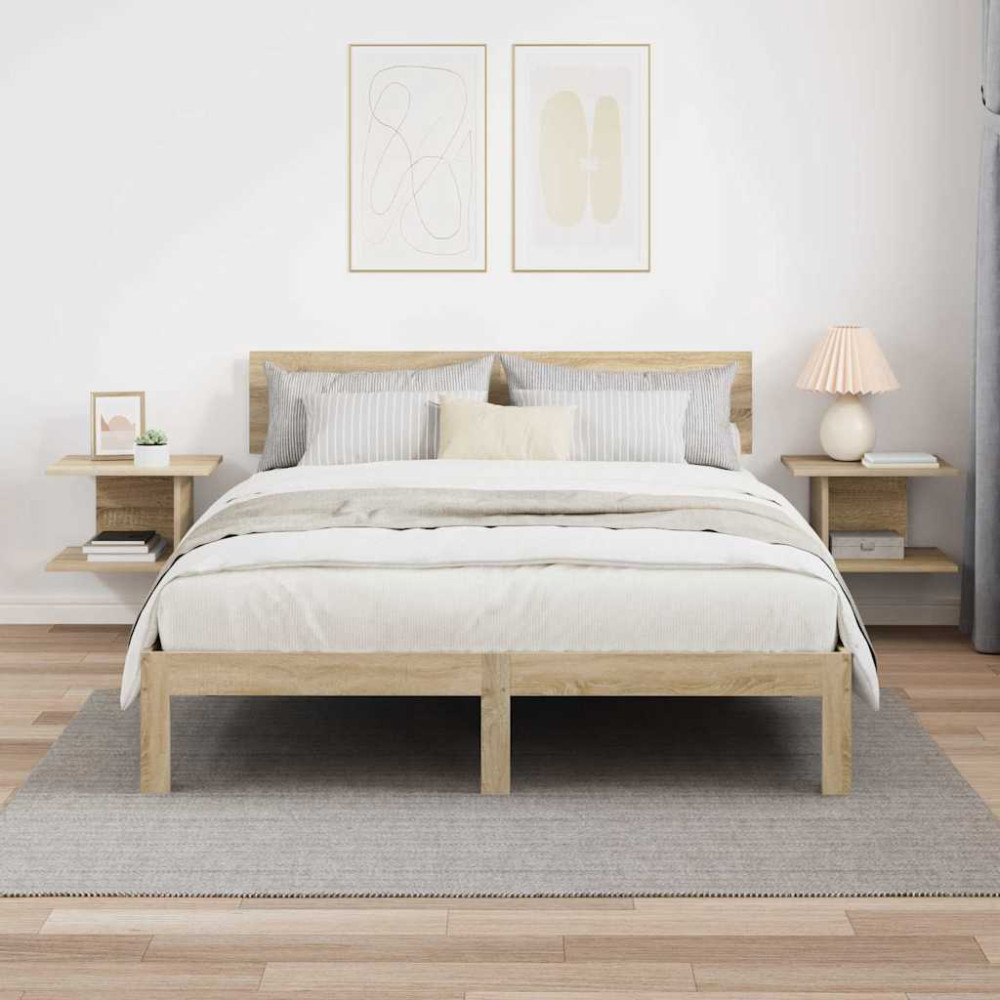 Produktbild för Sängbord 2 pcs Sonoma-ek 40 x 30 x 25 cm Konstruerat trä