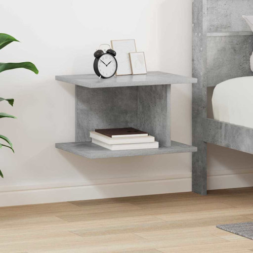 vidaXL Sängbord Betonggrå 40 x 30 x 25 cm Konstruerat trä