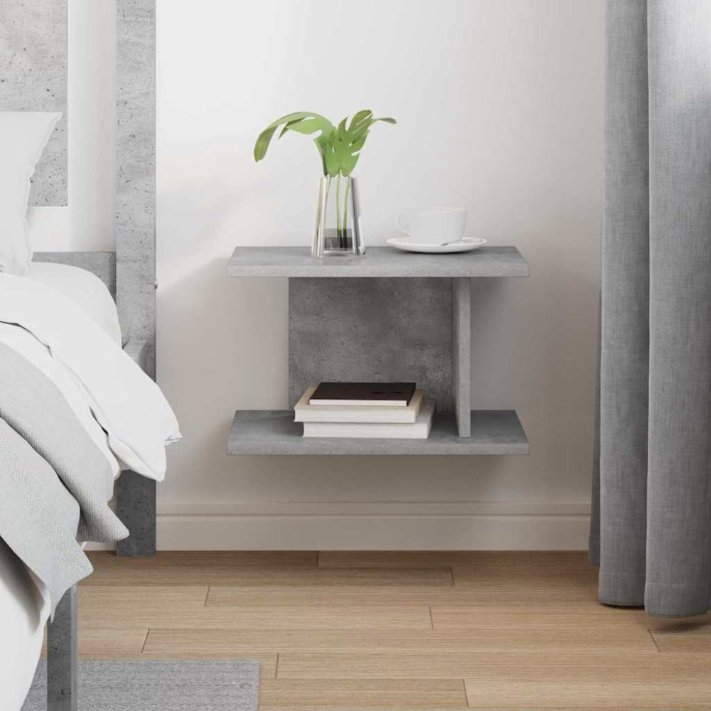 Produktbild för Sängbord Betonggrå 40 x 30 x 25 cm Konstruerat trä