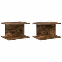 Produktbild för Sängbord 2 pcs Rökt ek 40 x 30 x 25 cm Konstruerat trä