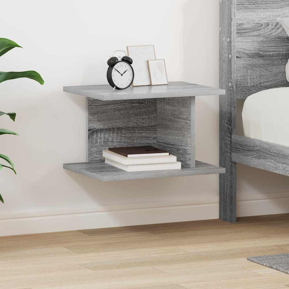 Produktbild för Sängbord Grå Sonoma 40 x 30 x 25 cm Konstruerat trä