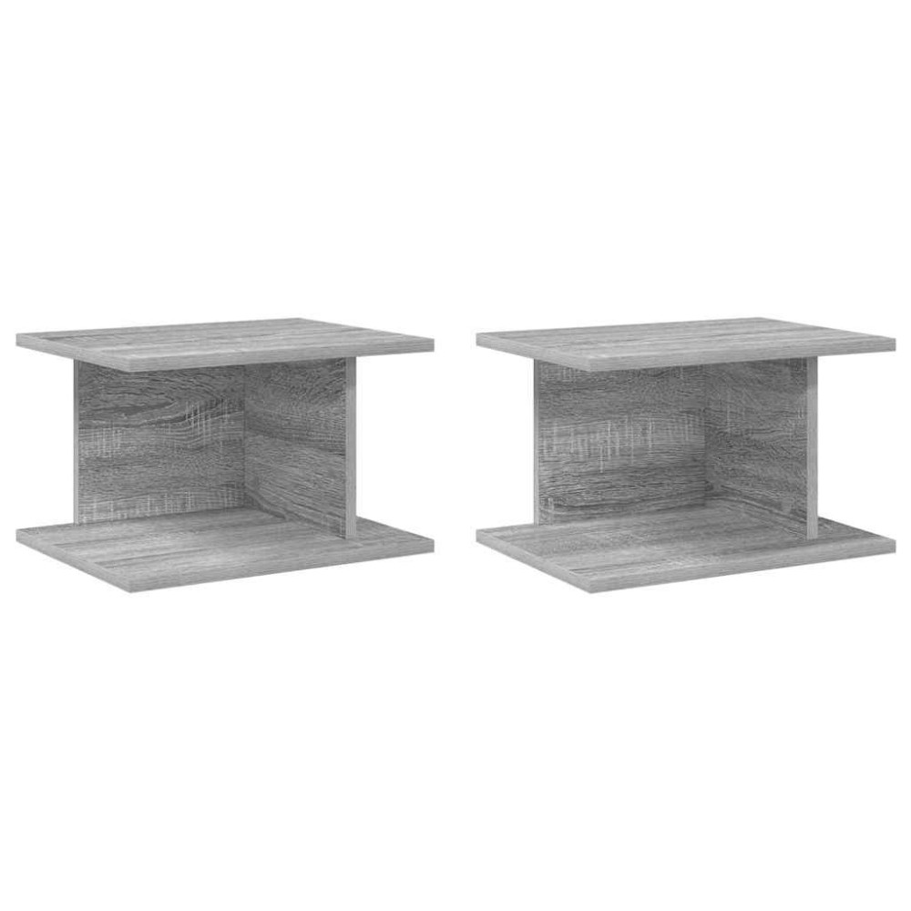 Produktbild för Sängbord 2 pcs Grå Sonoma 40 x 30 x 25 cm Konstruerat trä