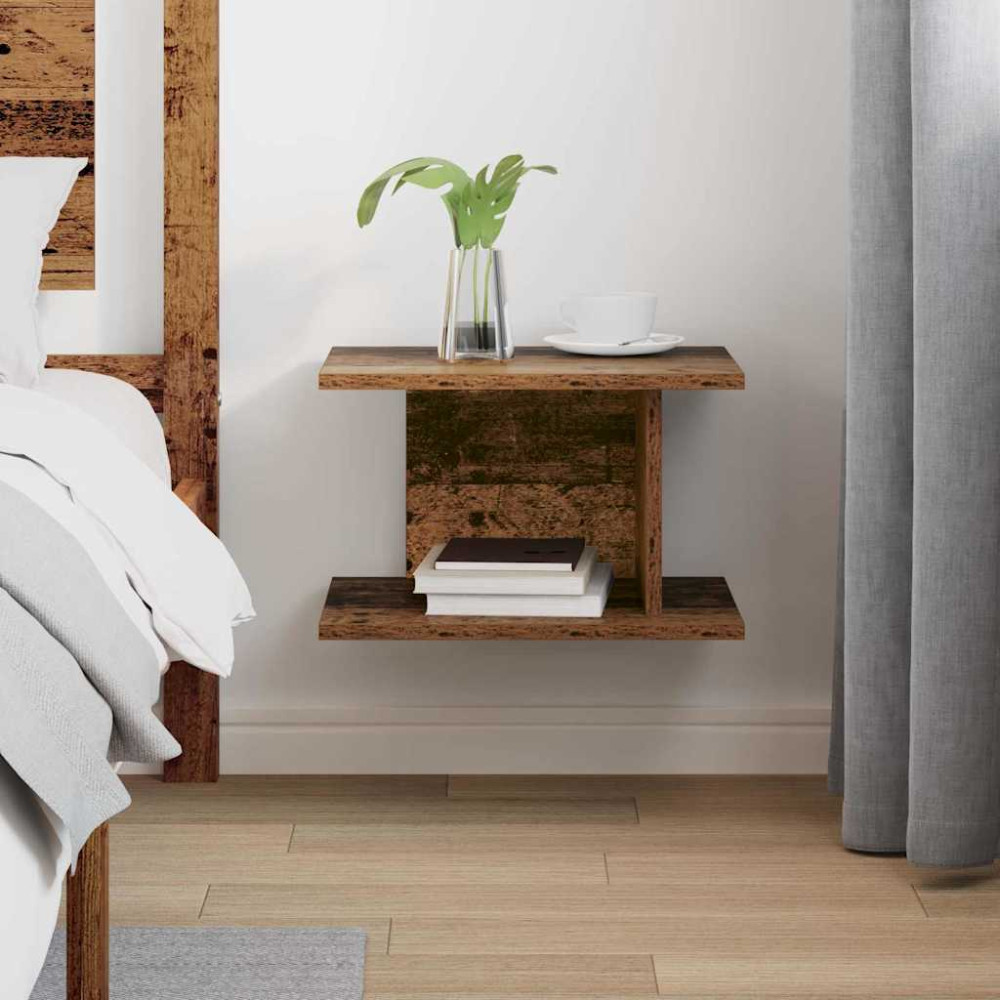 Produktbild för Sängbord Gammalt trä 40 x 30 x 25 cm Konstruerat trä