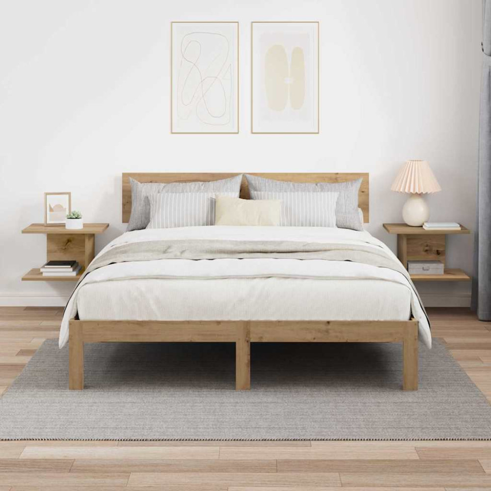Produktbild för Sängbord 2 pcs Artisan Ek 40 x 30 x 25 cm Konstruerat trä