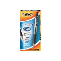 Produktbild för BIC VELOCITY - rollerball-penna - svart (paket om 12)