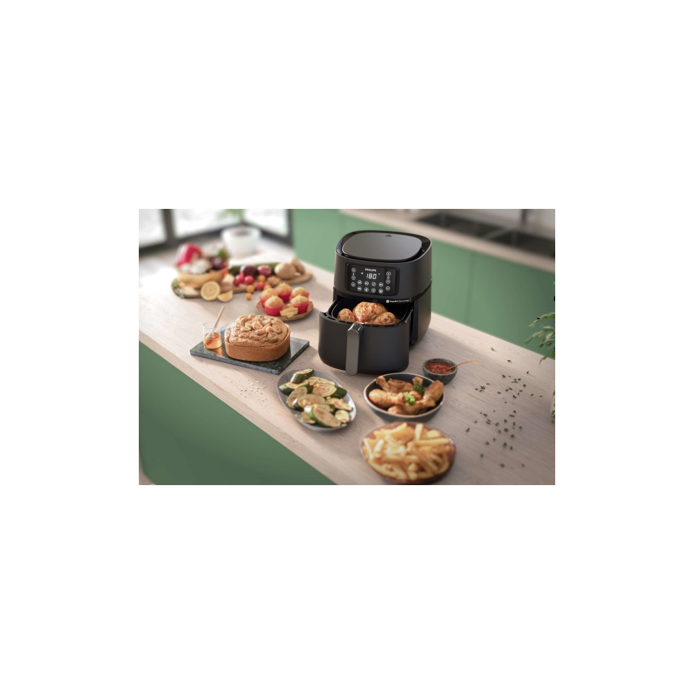 Produktbild för Philips 5000 Series HD9285 XXL Connected - varmluftsfritös - mörkt silver/svart