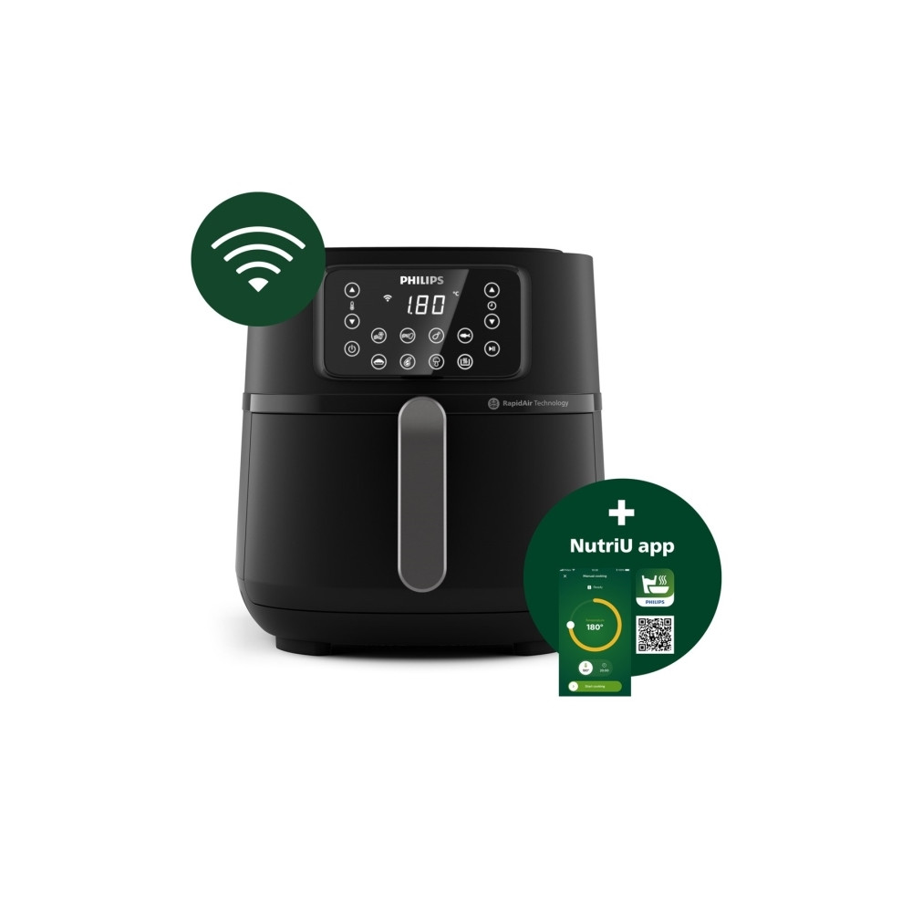 Produktbild för Philips 5000 Series HD9285 XXL Connected - varmluftsfritös - mörkt silver/svart