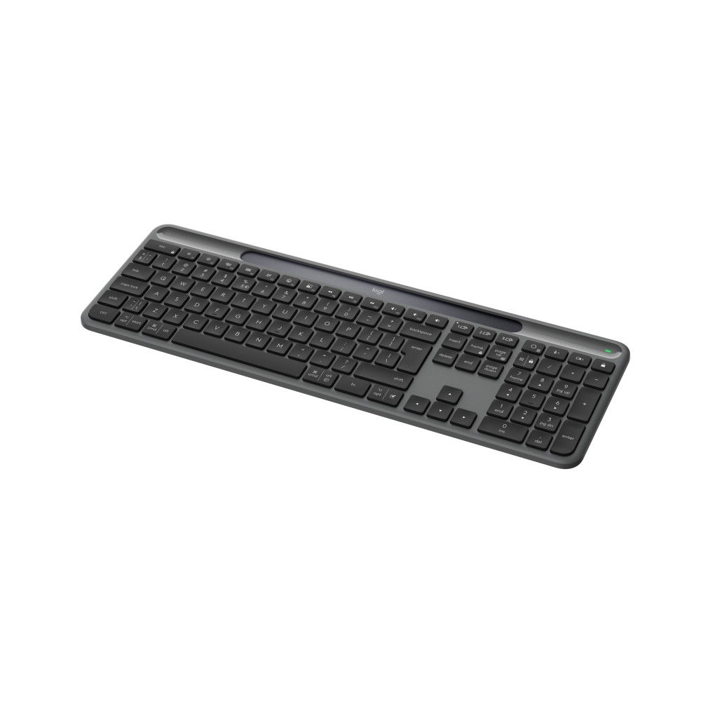 Produktbild för Logitech Signature Slim Solar+ K980 for Business - tangentbord full size - QWERTY - USA, internationellt - grafit Inmatningsenhet