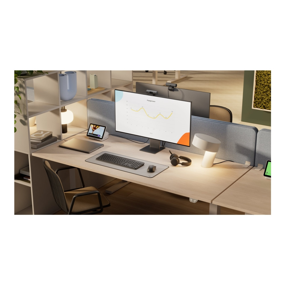 Produktbild för Logitech Signature Slim Solar+ K980 for Business - tangentbord full size - QWERTY - USA, internationellt - grafit Inmatningsenhet